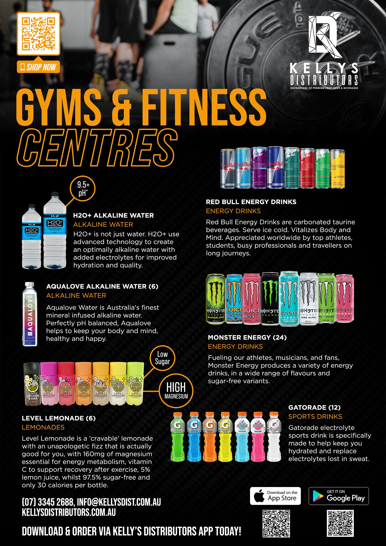 GYMS & FITNESS CENTRES Kelly's Distributors Pty Ltd