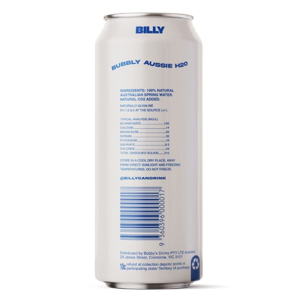 500ml BILLY SPARKLING WATER - Cans (24) - Image 10