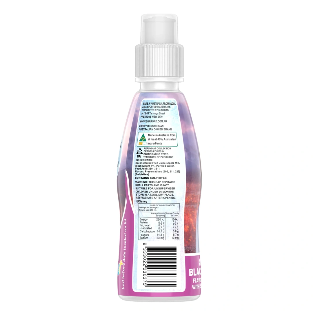 Fruity Burst Frozen Elsa Apple Blackcurrant Juice 250ml – 24 Pack - Image 2