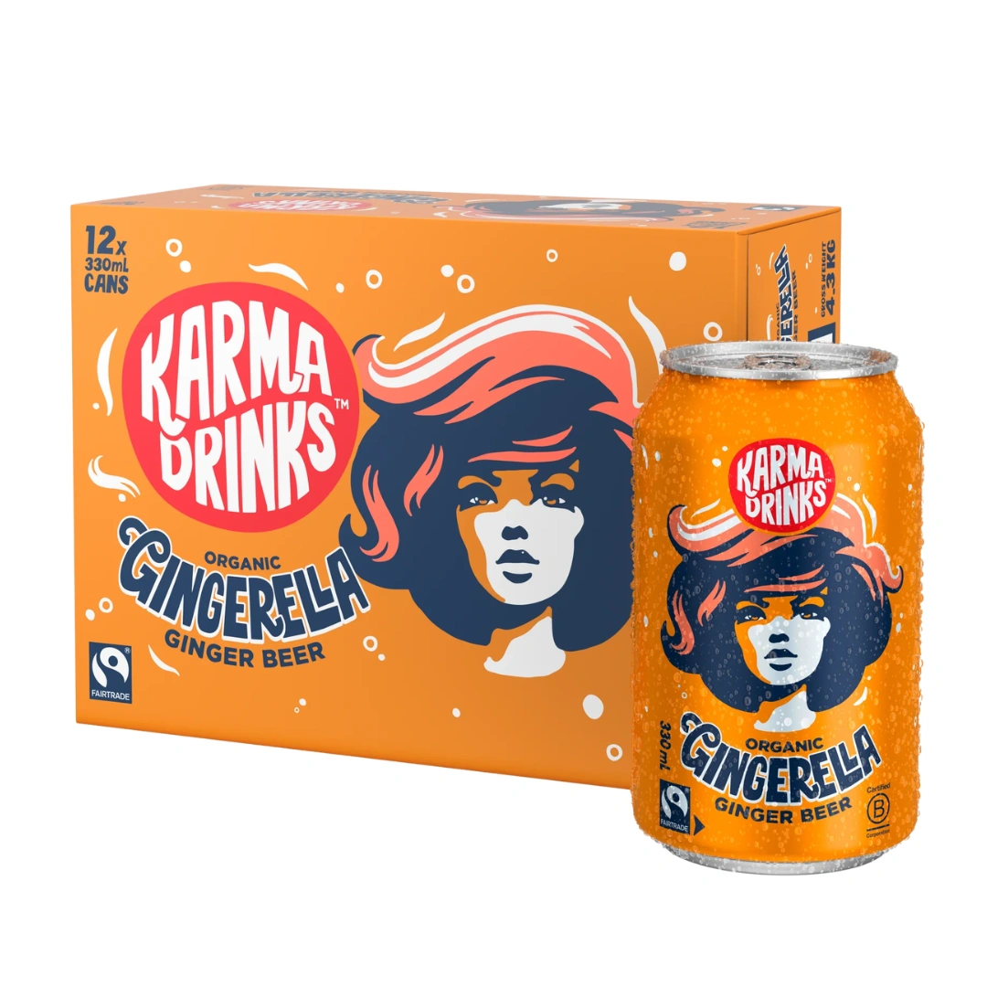 Karma Drinks Organic Gingerella Ginger Ale 330ml – 12 Pack - Image 2
