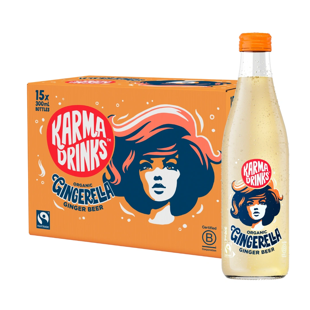 Karma Drinks Organic Gingerella Ginger Ale 300ml – 15 Pack - Image 2