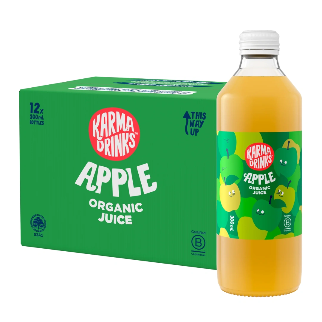 Karma Drinks Apple Organic Juice 300ml – 12 Pack - Image 2