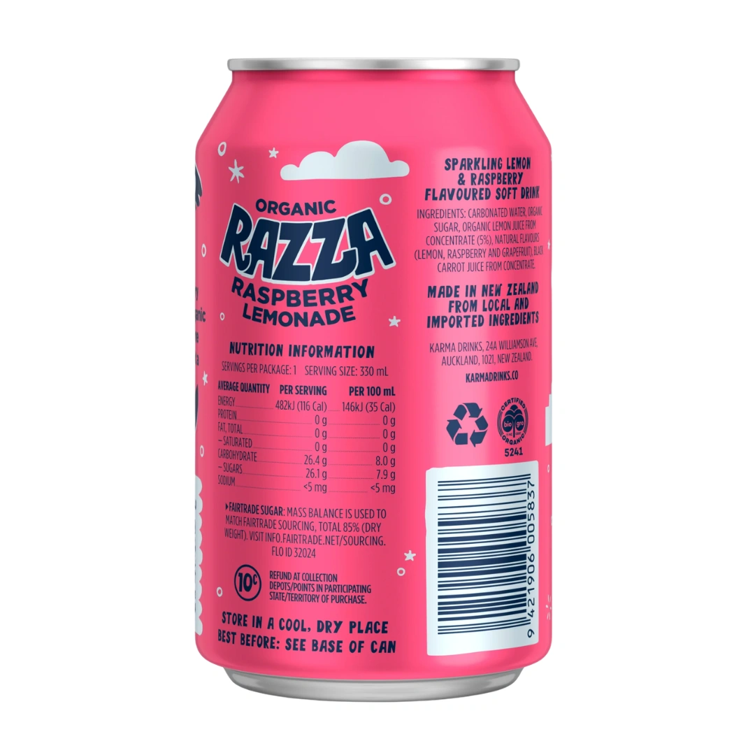 Karma Drinks Organic Razza Raspberry Lemonade 330ml – 12 Pack - Image 4