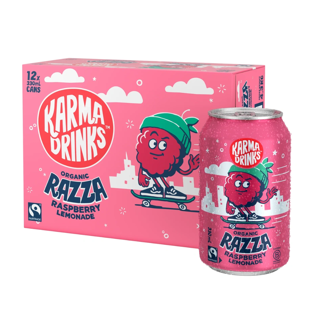 Karma Drinks Organic Razza Raspberry Lemonade 330ml – 12 Pack - Image 2