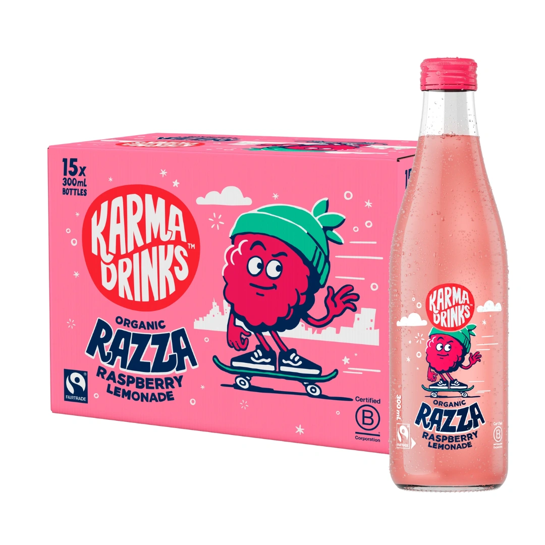 Karma Drinks Organic Razza Raspberry Lemonade 300ml – 15 Pack - Image 2