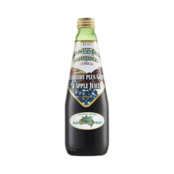 400mL Mountain Fresh Blueberry, Grape & Apple Juice (12)