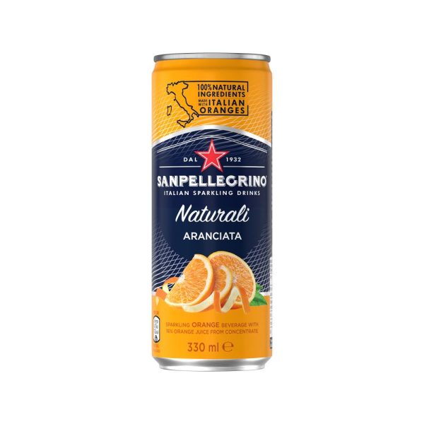 330mL San Pellegrino Aranciata Cans (24)