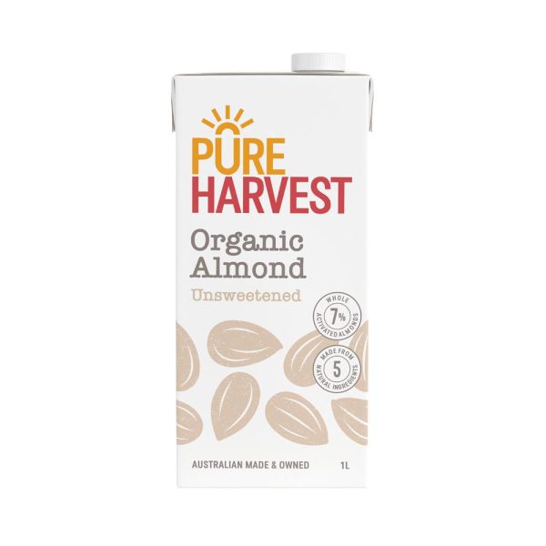 1L PureHarvest Organic Unsweetened Almond Milk (12)