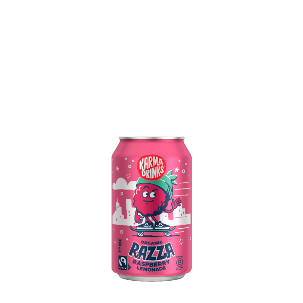 330ML KARMA ORG RAZZ/PINK LEM CANS (12)
