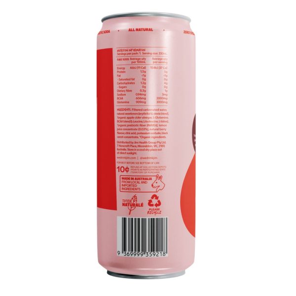 330ML JiM Prebiotic Protein Soda - RARR-BERRY (12) - Image 10