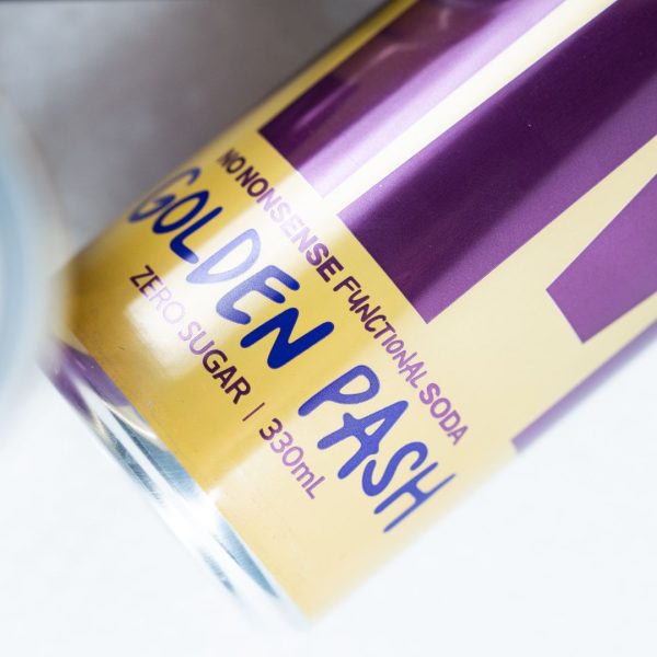330ML JiM Prebiotic Protein Soda - GOLDEN PASH (12) - Image 3