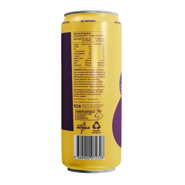 330ML JiM Prebiotic Protein Soda - GOLDEN PASH (12) - Image 10