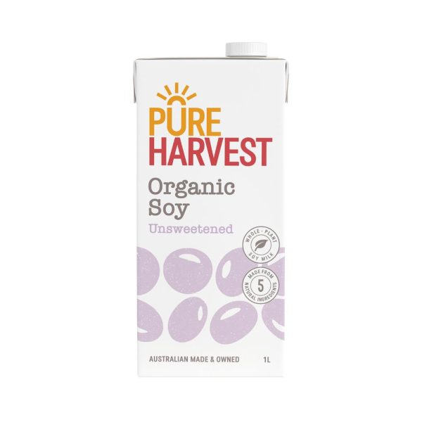 1L PureHarvest Organic Unsweetened Soy Milk (12)