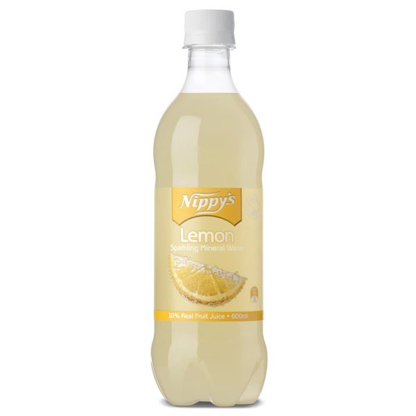 600mL Nippy's Lemon Sparkling Mineral Water (12)