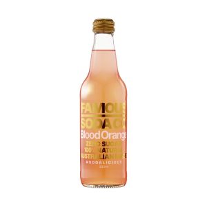 330mL Famous Soda Co. Blood Orange Glass (12)