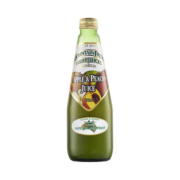 400mL Mountain Fresh Apple & Peach Juice (12)