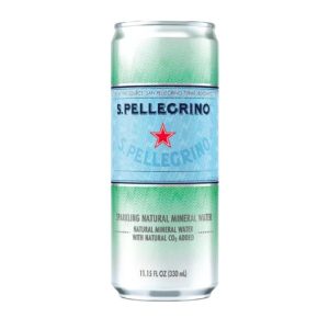 330ML S. Pellegrino Sparkling Mineral Water Cans - 3X8 Packs (24)