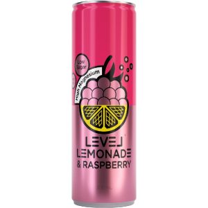 300ML LEVEL LEMONADE - RASPBERRY CAN (12)