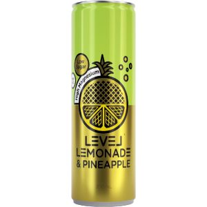 300ML LEVEL LEMONADE - PINEAPPLE CAN (12)