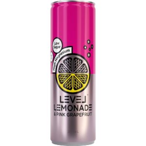 300ML LEVEL LEMONADE-PINK GRAPEFRUIT CAN (12)