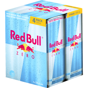 250mL Red Bull Energy Drink Zero 6x4 Pack (24)