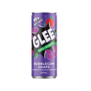 250ml Glee Juice&Bubbles Bublegum Grape cans (24)