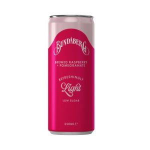 250ML Bundaberg Refreshingly Lights Raspberry and Pomegranate  (24)