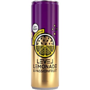 300ML LEVEL LEMONADE -PASSIONFRUIT CAN (12)
