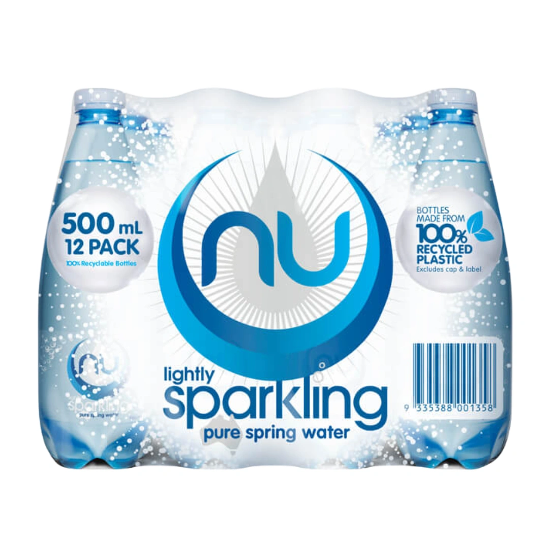 Nu Pure Lightly Sparkling Water 500ml – 12 Pack - Image 2