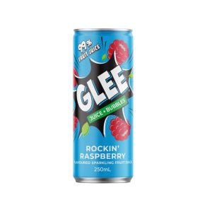 250ml Glee Juice&Bubbles Rockin' Raspberry cans (24)