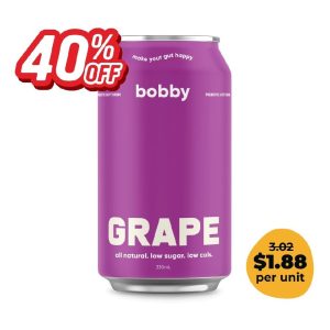 330ML BOBBY/PREBIOTIC - GRAPE CAN (12)