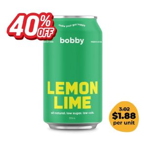 330ML BOBBY PREBIOTIC - LEM/LIME (12)