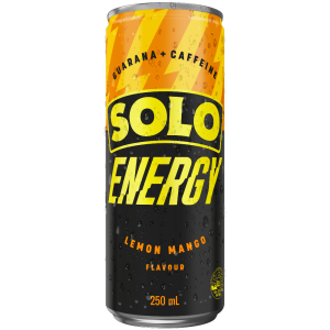 250ML SOLO ENERGY LEMON MANGO CANS (24)