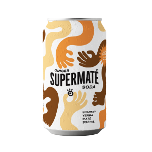 Supermaté Yerba Maté Soda with Ginger 330ml – 16 Pack