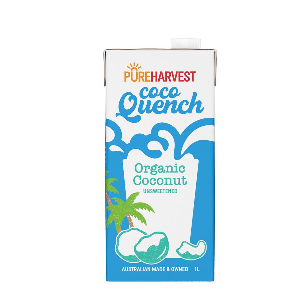 PureHarvest Coco Quench Organic Unsweetened Coconut Milk 1L – 12 Pack