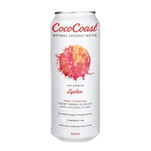 CocoCoast Lychee Coconut Water 500ml – 24 Pack