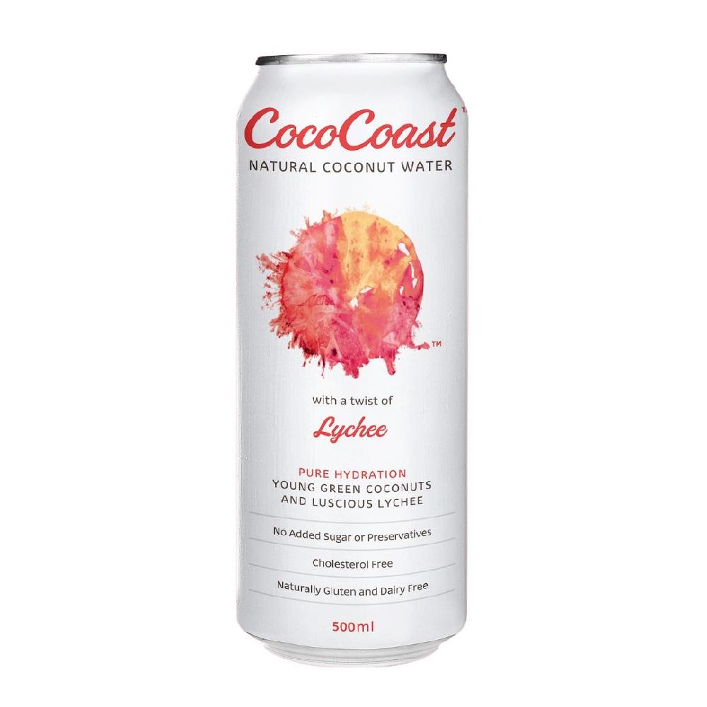 CocoCoast Lychee Coconut Water 500ml – 24 Pack