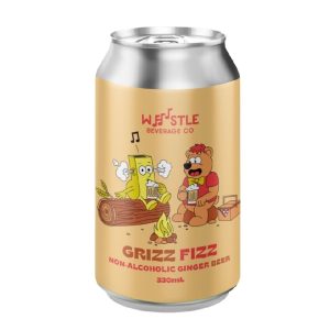 Whistle Grizz Fizz Non-Alcoholic Ginger Beer 330ml - 16 Pack