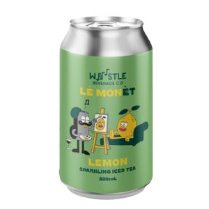 Whistle Lè Monèt Lemon Sparkling Iced Tea 330ml - 16 Pack