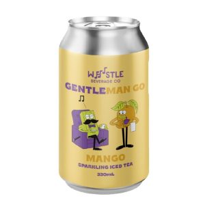 Whistle Gentleman Go Mango Sparkling Iced Tea 330ml - 16 Pack
