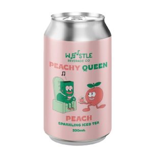 Whistle Peachy Queen Peach Sparkling Iced Tea 330ml - 16 Pack