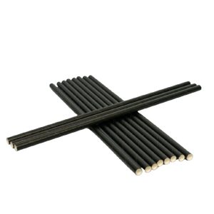 BetaEco 3Ply Compostable Black Paper Straws 6x135mm - 2500 Pack