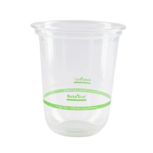 BetaEco Recycled RPET U Shape Clear Cups 12oz (360ml) - 1000 Pack
