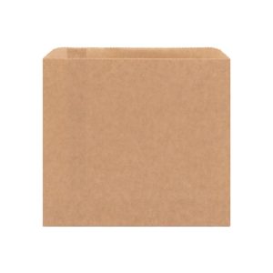 NaturalPak Square Brown Kraft Satchel Bag 215/200 x 200mm - 100 Pack