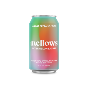 Mellows Watermelon & Lychee Functional Sparkling Water 330ml - 24 Pack (6x4)