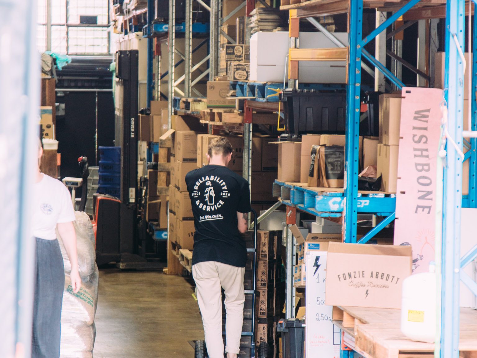 Behind the scenes at the Milkmen warehouse