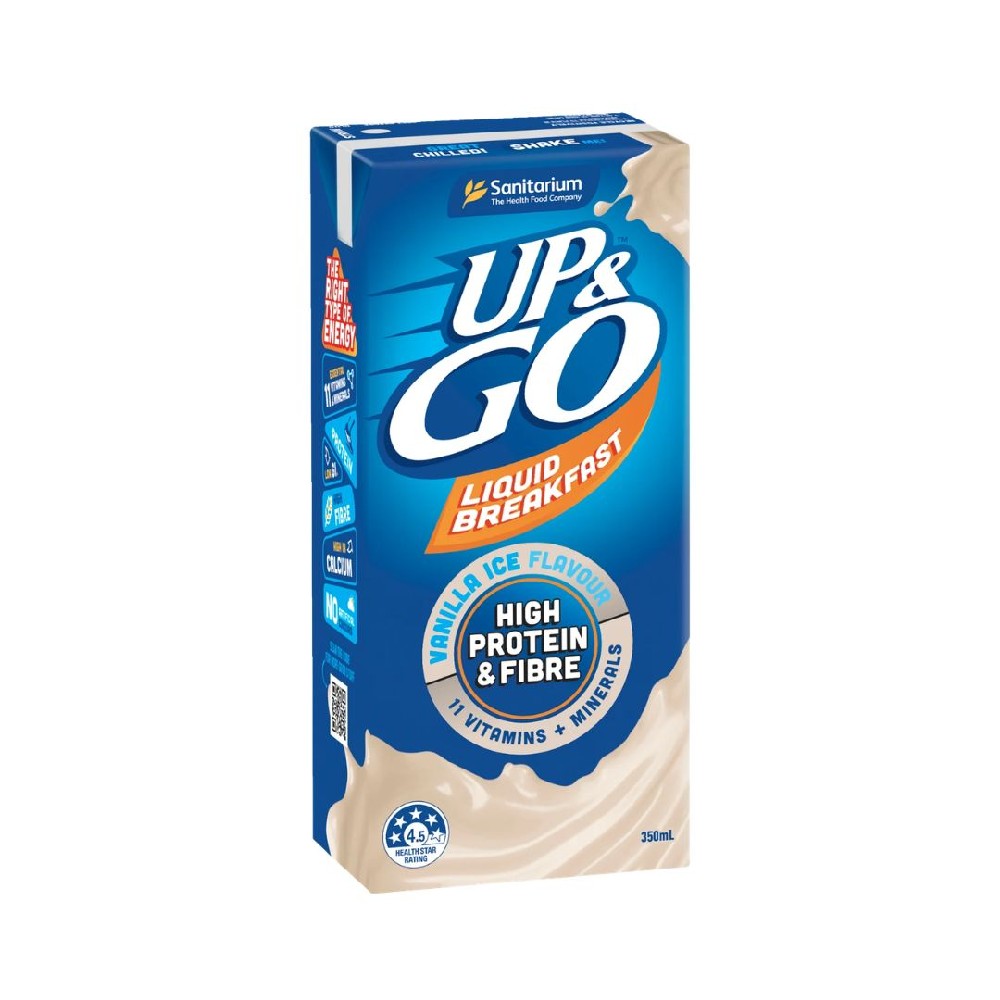 Up&Go Liquid Breakfast Vanilla 350ml – 12 Pack