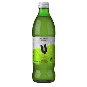 V Energy Drink Zero Sugar Glass 350ml – 24 Pack