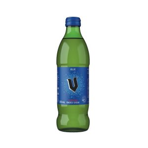 V Energy Drink Blue Glass 350ml – 24 Pack