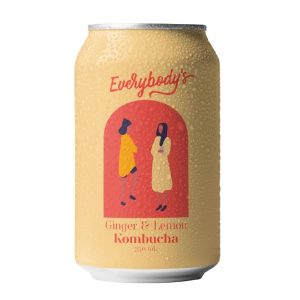 Everybody's Ginger & Lemon Kombucha 330ml - 12 Pack